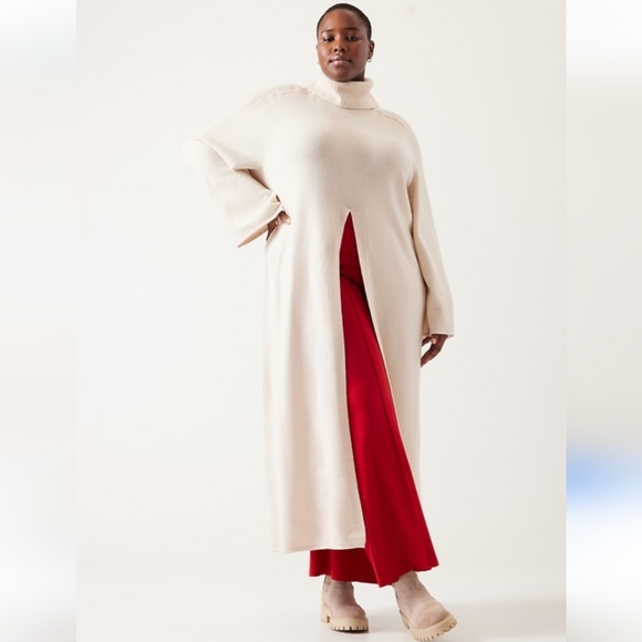 Athleta Alicia Keys Free To Roam Tunic Sweater Cashmere Wool - Size L - Picture 2 of 11